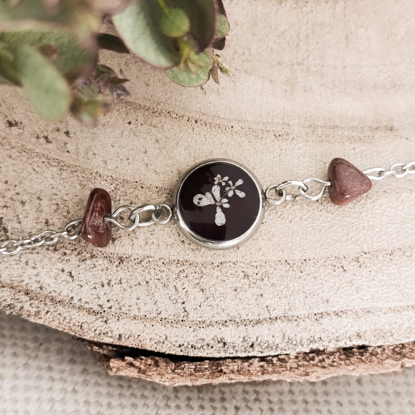 Bracciale con Fiore di Carota e Diaspro