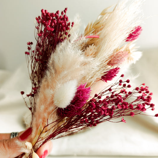 Bouquet di fiori secchi e stabilizzati