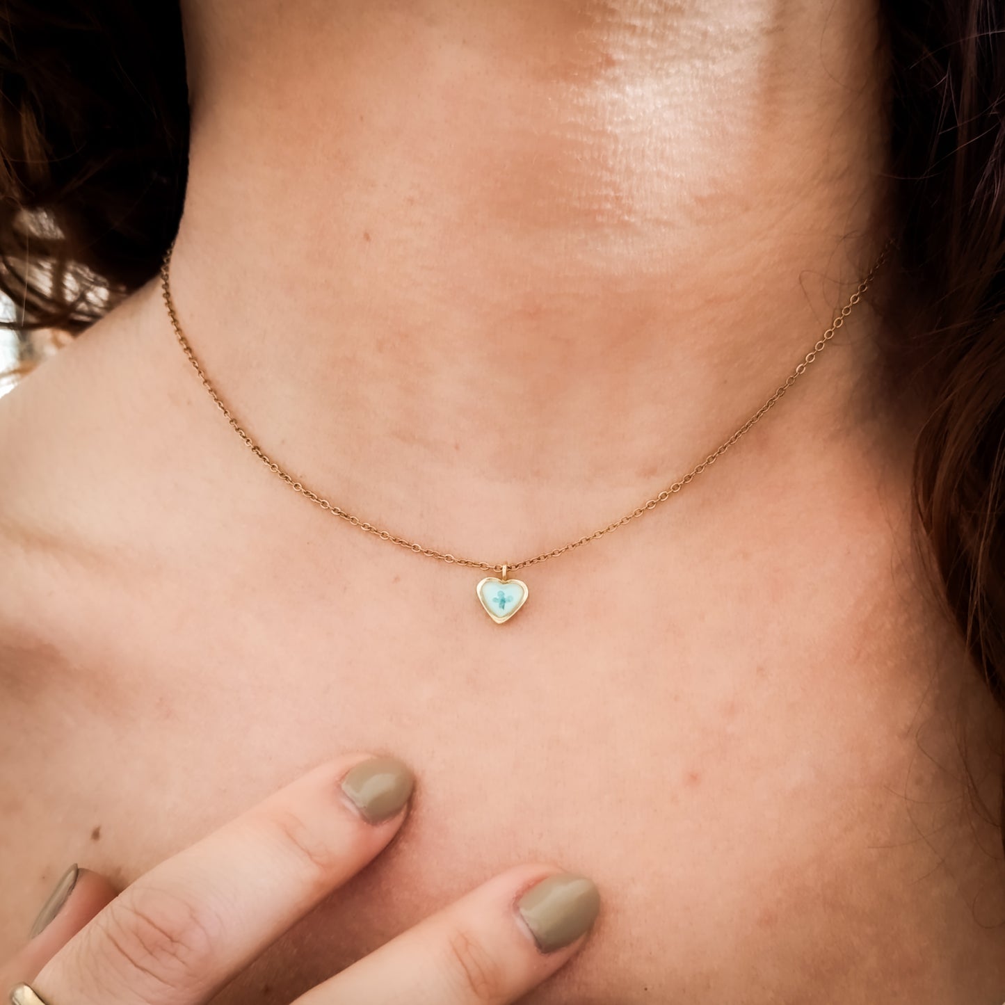 Collana con Mini Cuoricino- Oro