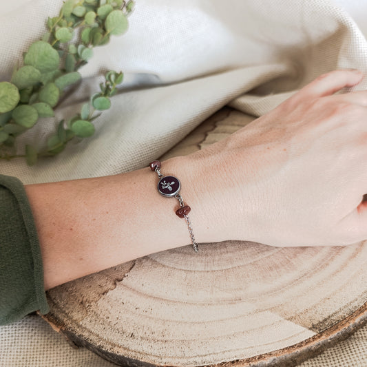 Bracciale con Fiore di Carota e Diaspro