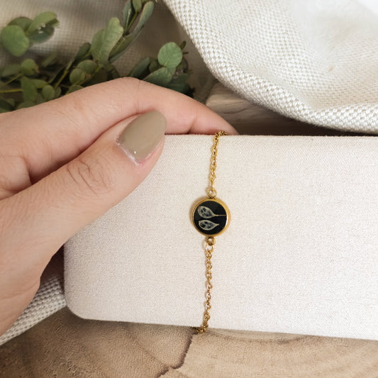 Bracciale color Oro con Borsa del Pastore