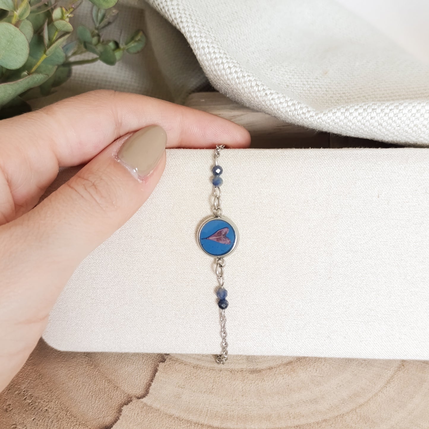 Bracciale con Borsa del Pastore e Sodalite