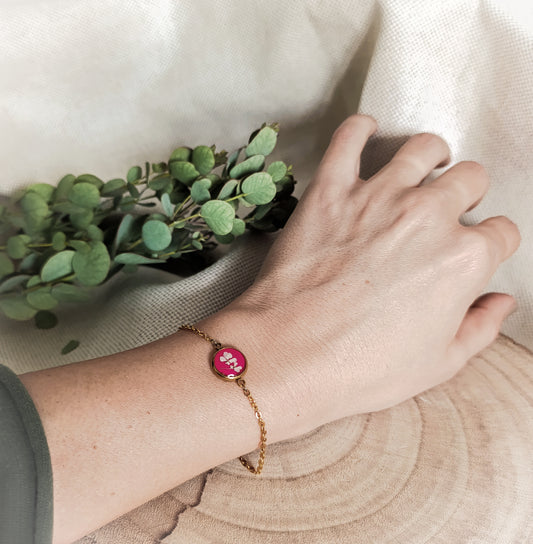 Bracciale color Oro con Fiore di Carota