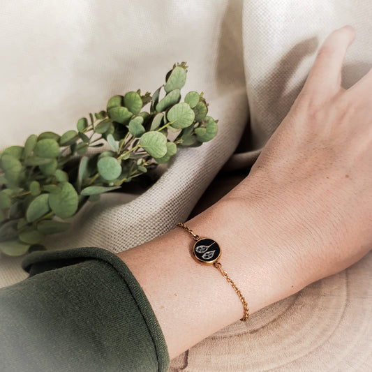 Bracciale color Oro con Borsa del Pastore
