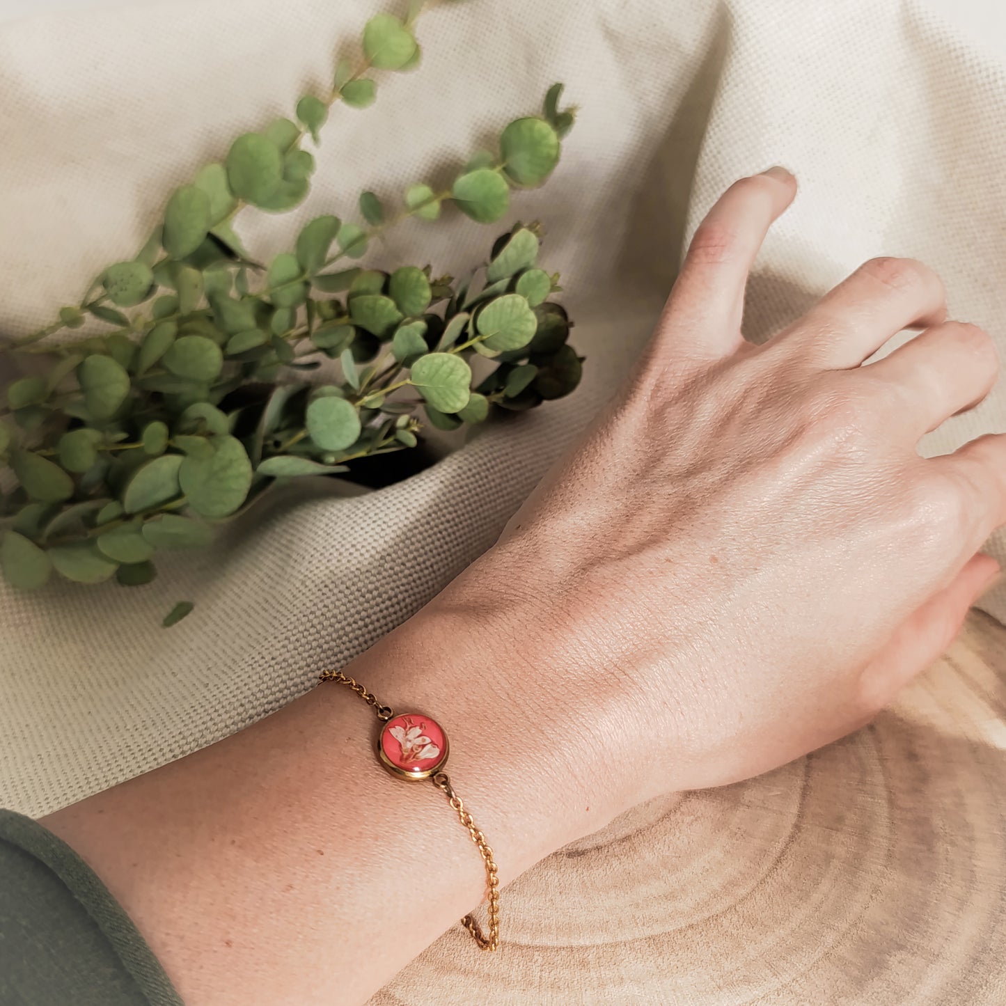 Bracciale color Oro con Ligustro