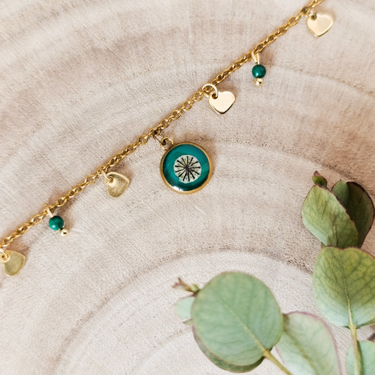 Collana con catena Decorata e Capsula di Papavero