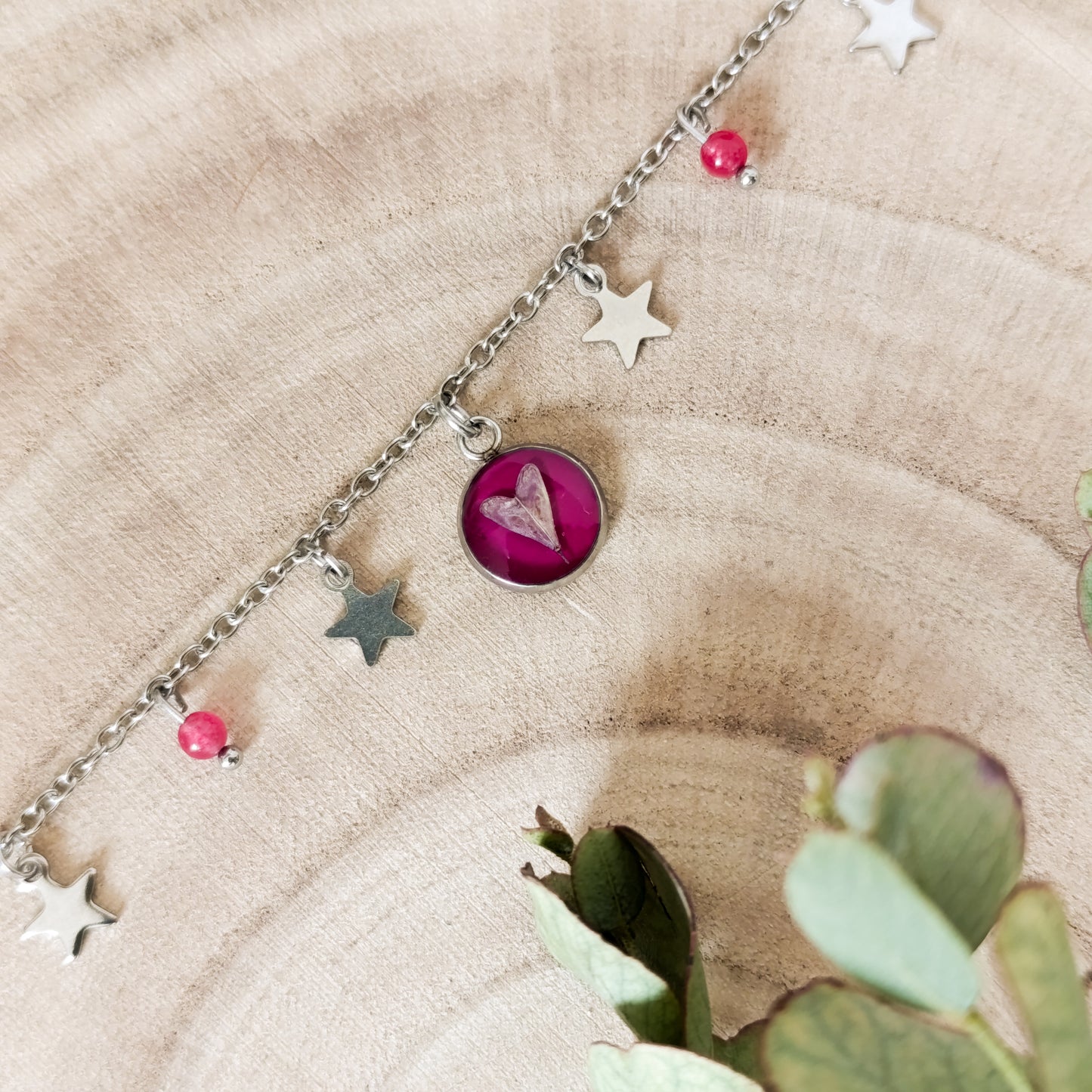Collana con Catena Decorata e Borsa del Pastore