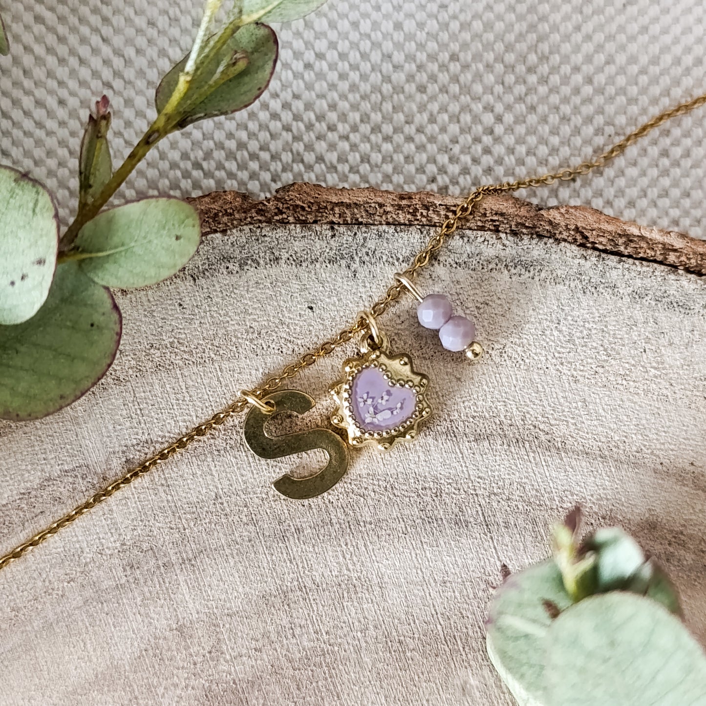 Collana con Lettera - Oro