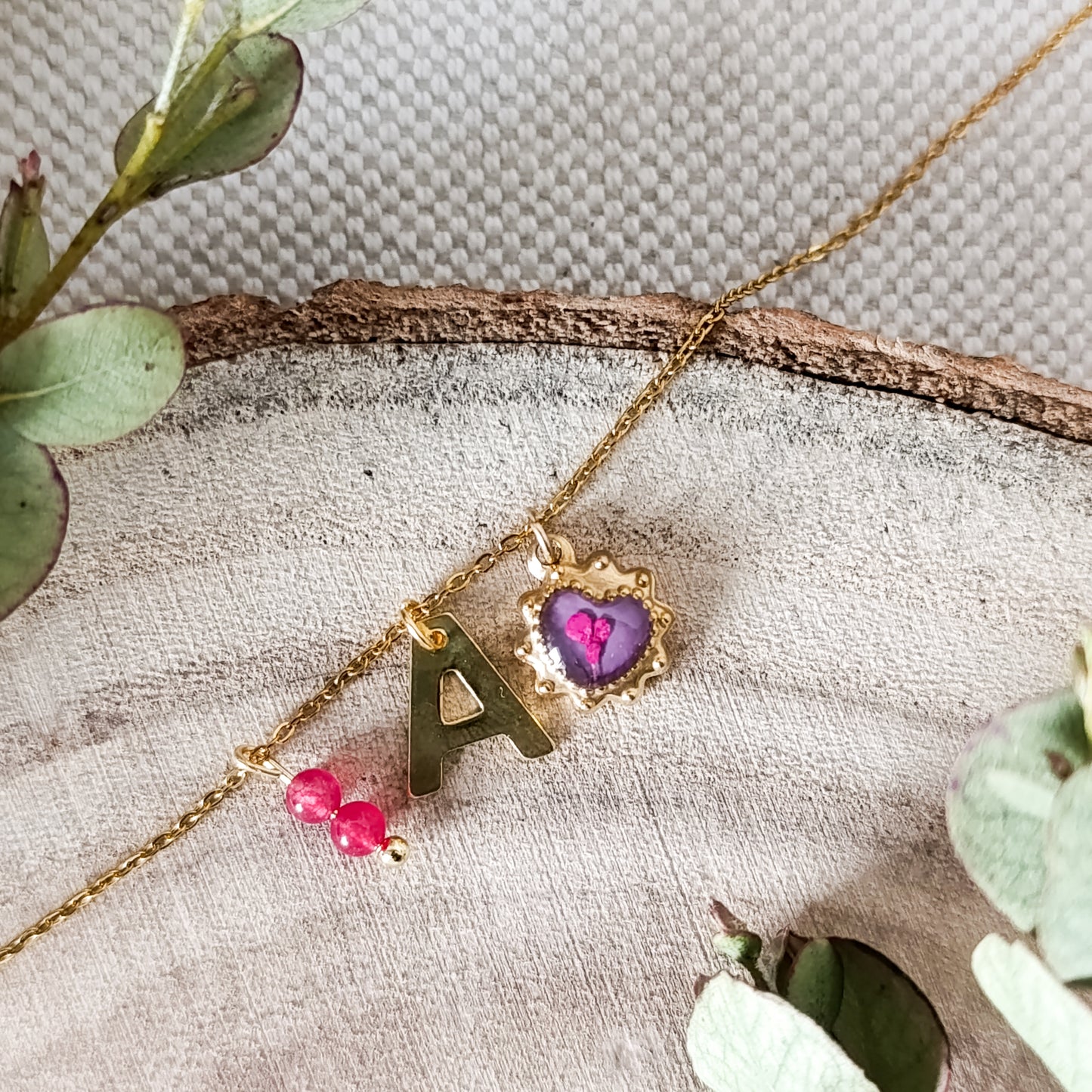 Collana con Lettera - Oro
