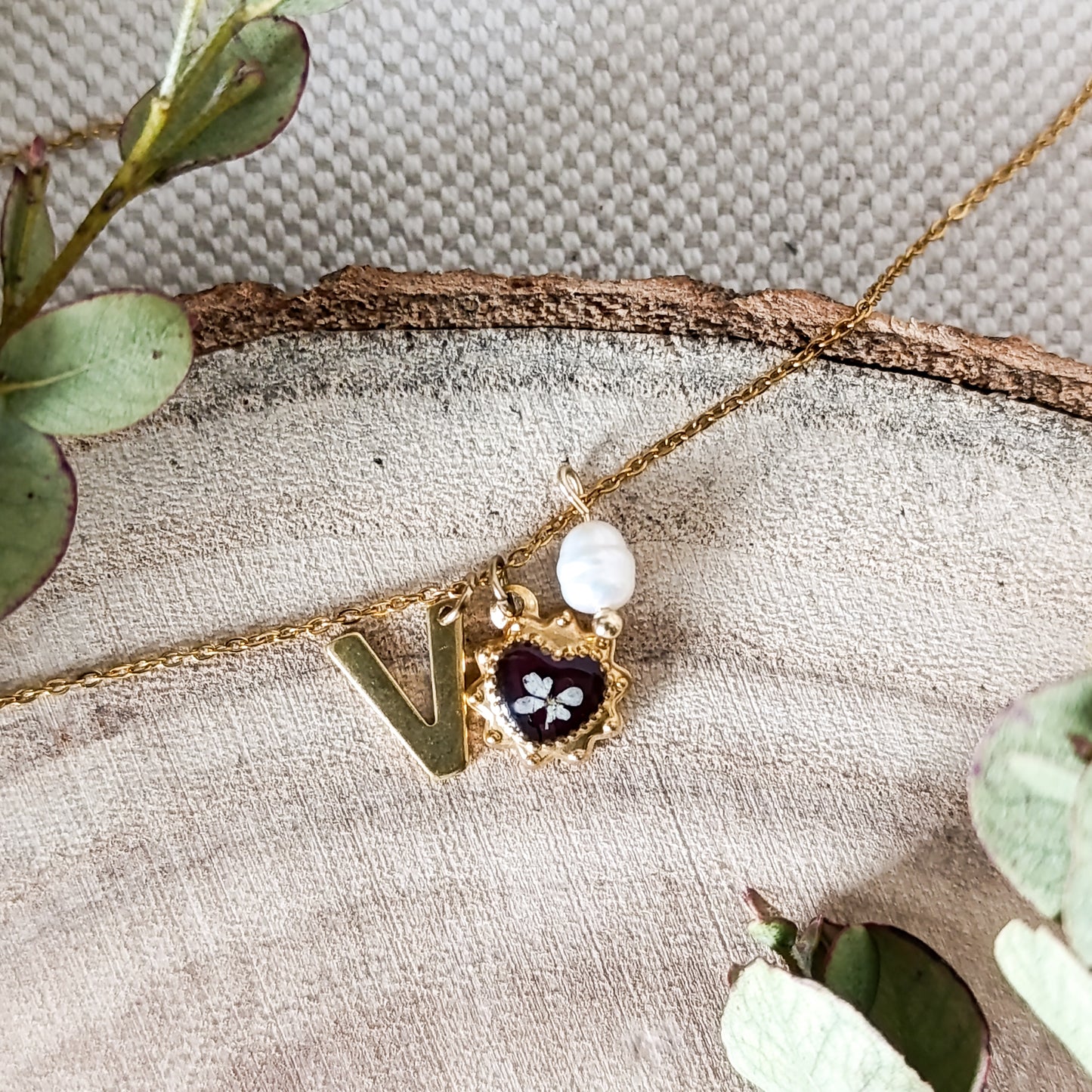 Collana con Lettera - Oro