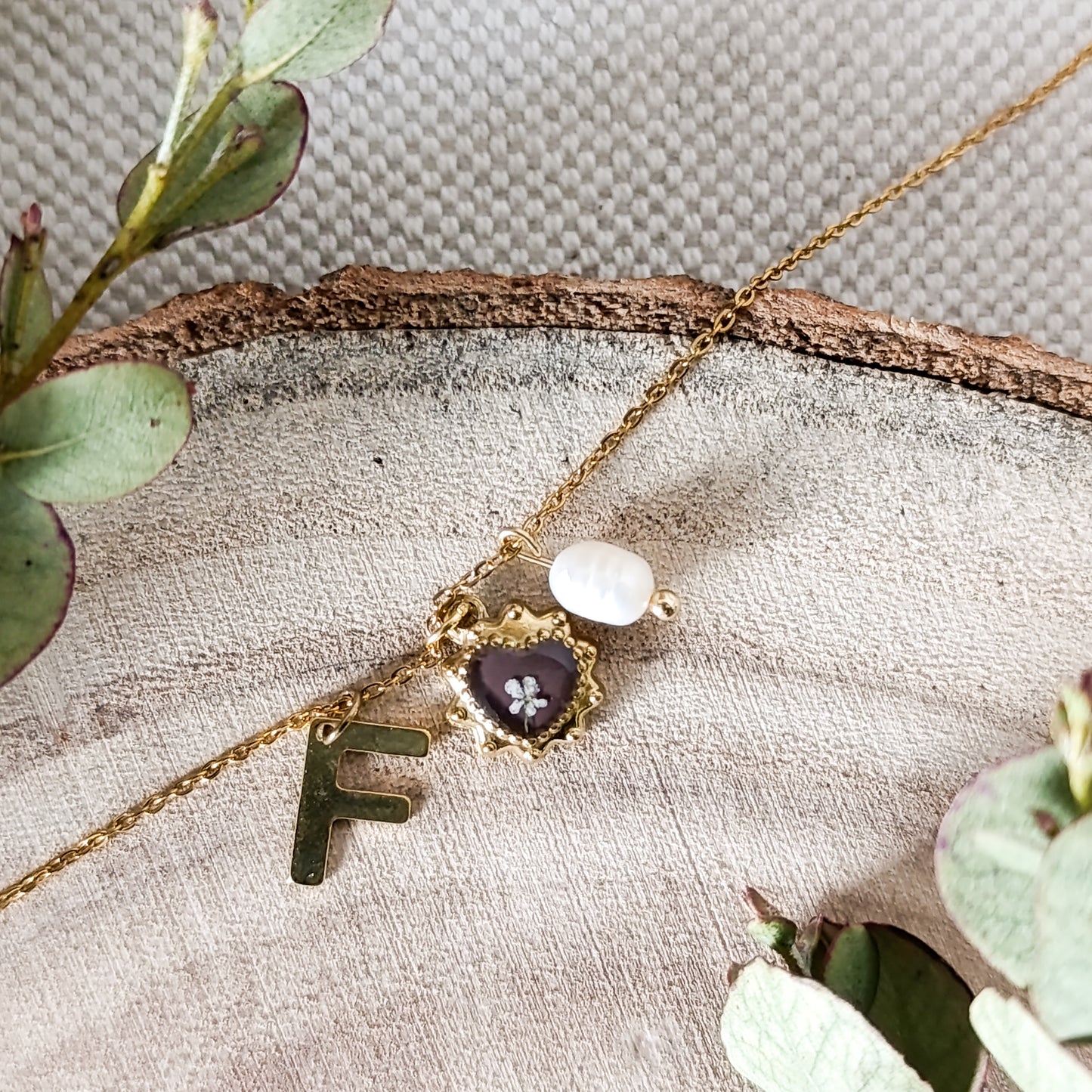 Collana con Lettera - Oro