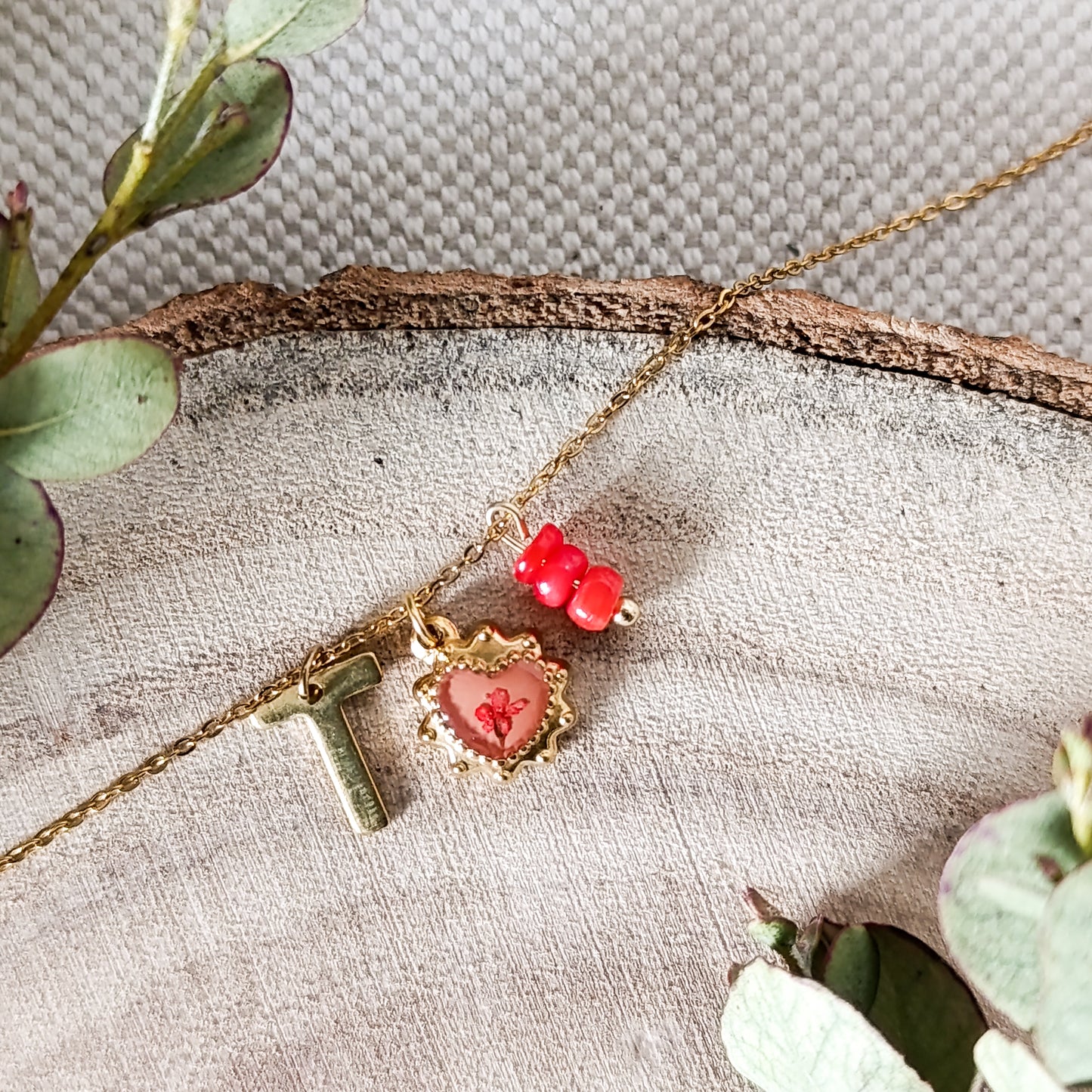 Collana con Lettera - Oro
