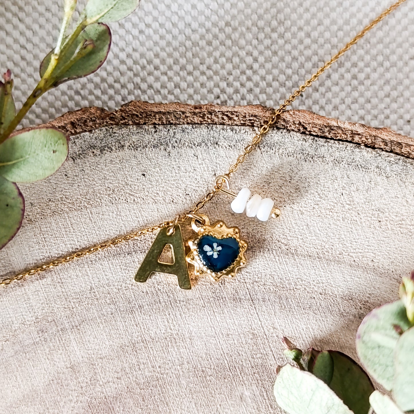 Collana con Lettera - Oro