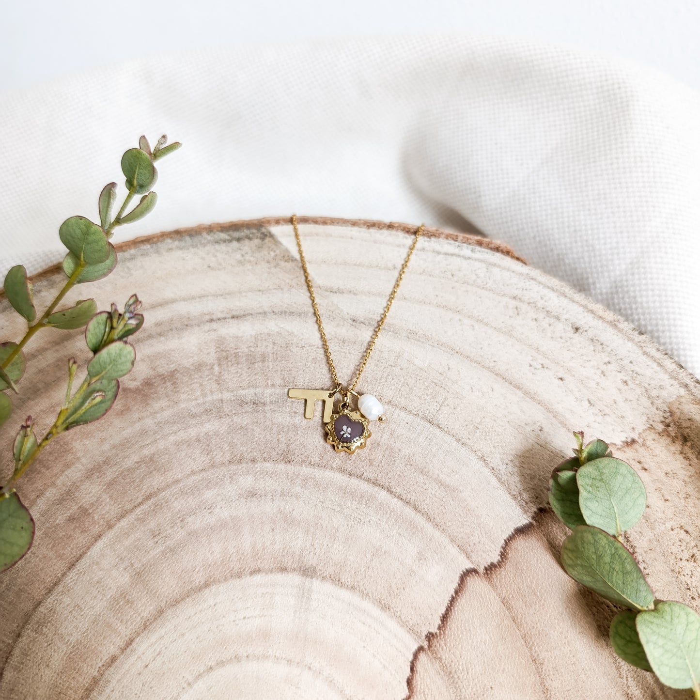 Collana con Lettera - Oro