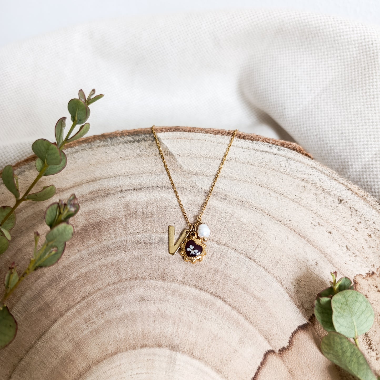 Collana con Lettera - Oro