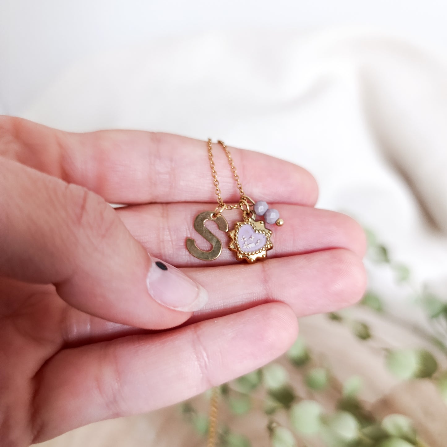 Collana con Lettera - Oro