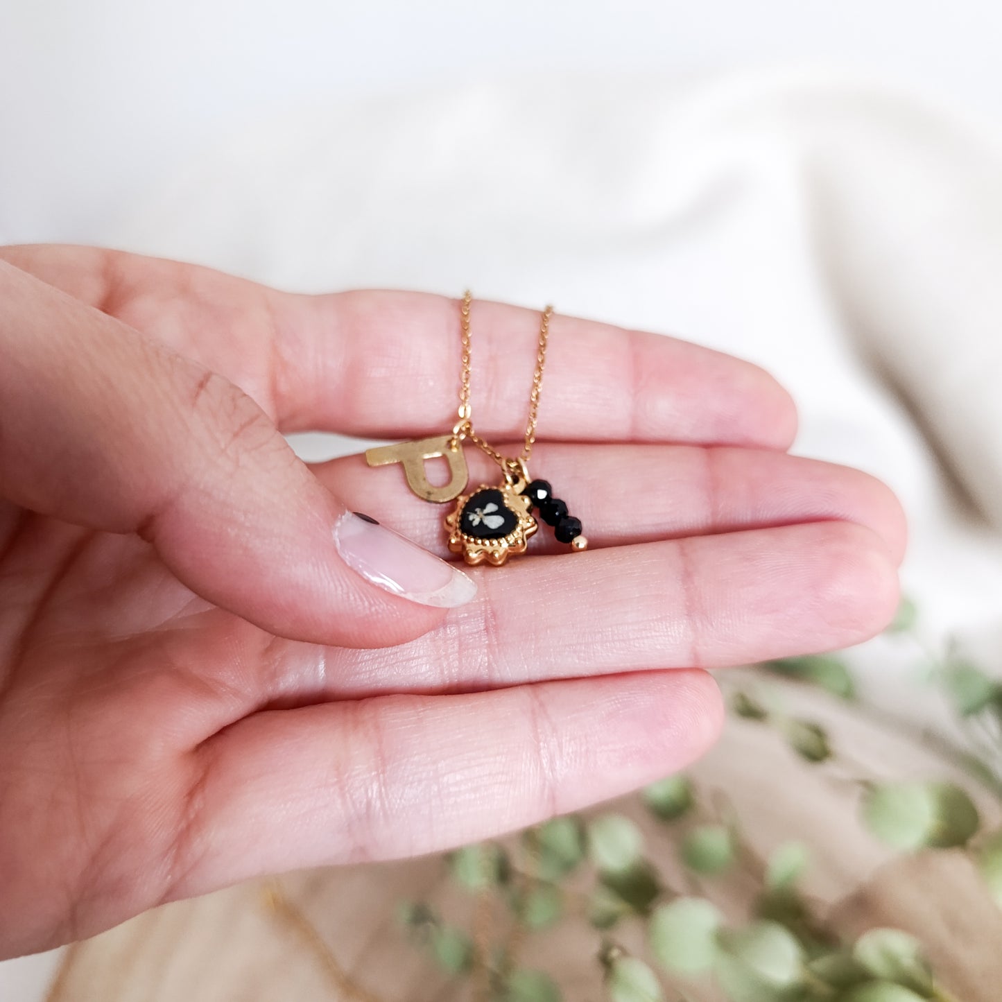Collana con Lettera - Oro