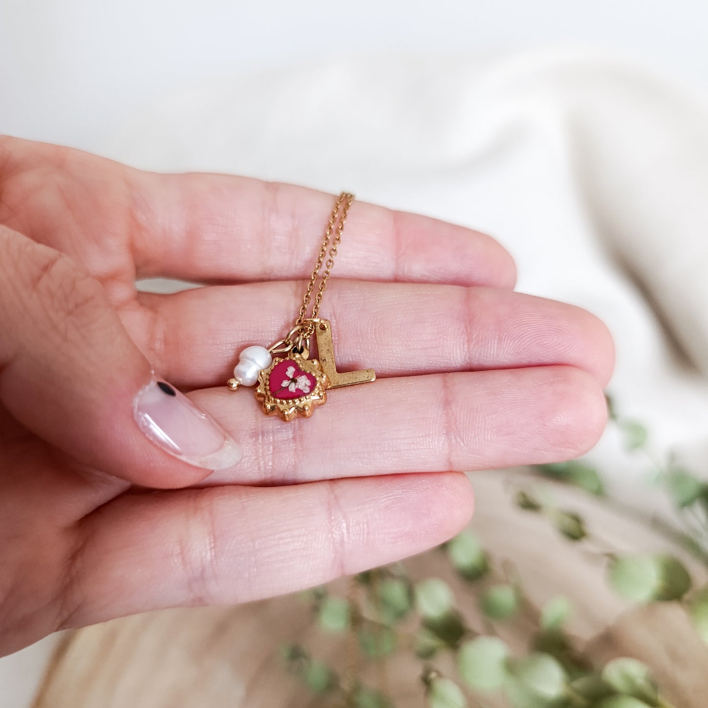 Collana con Lettera - Oro