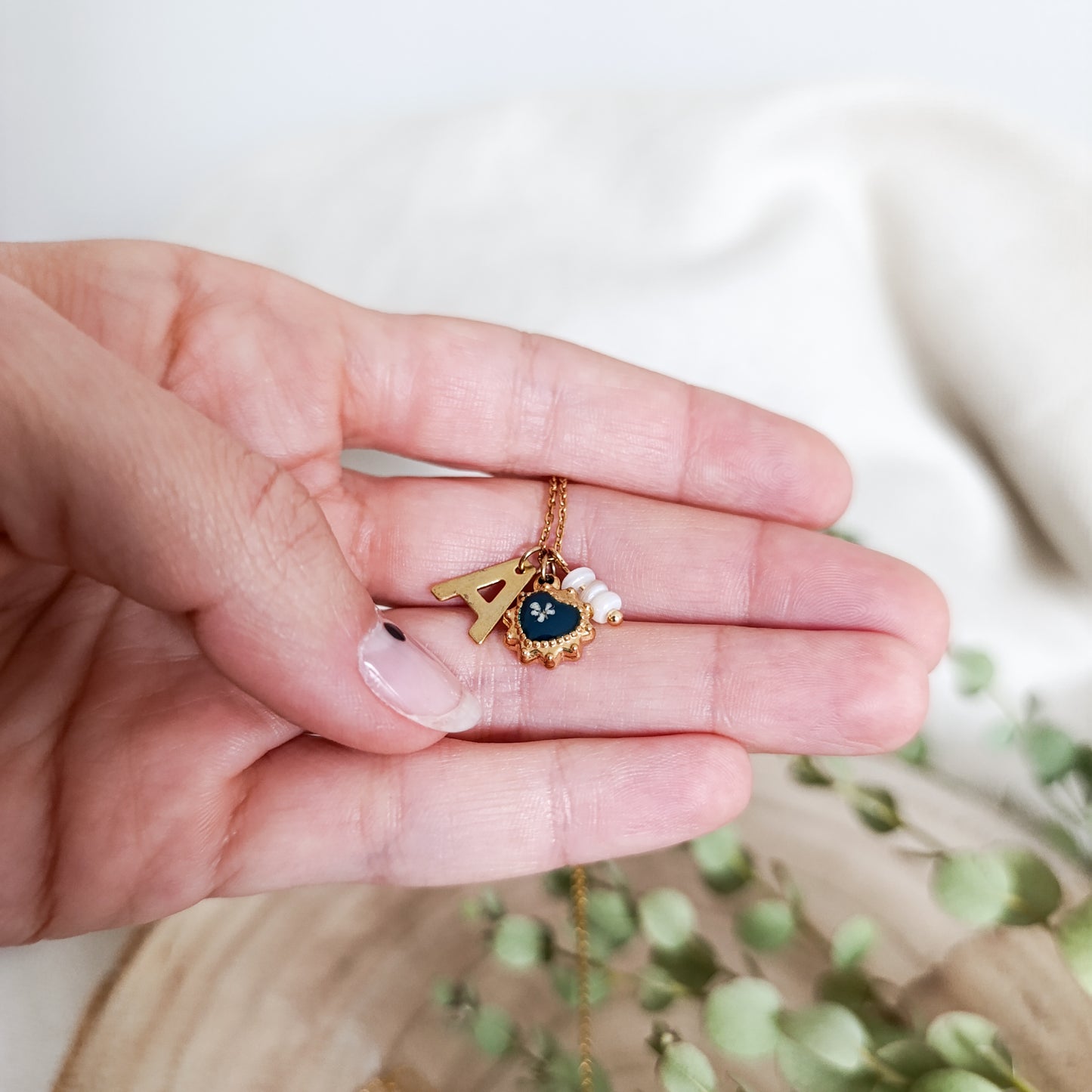 Collana con Lettera - Oro