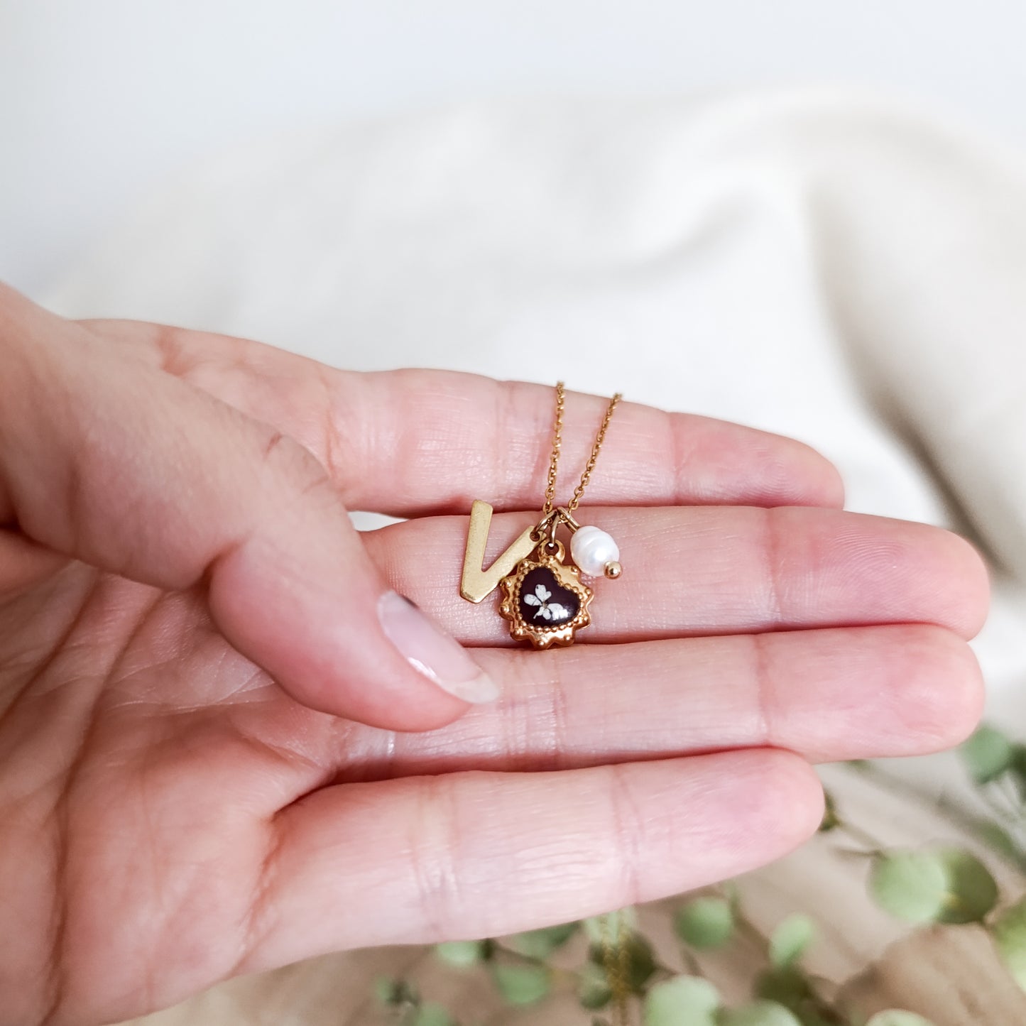 Collana con Lettera - Oro