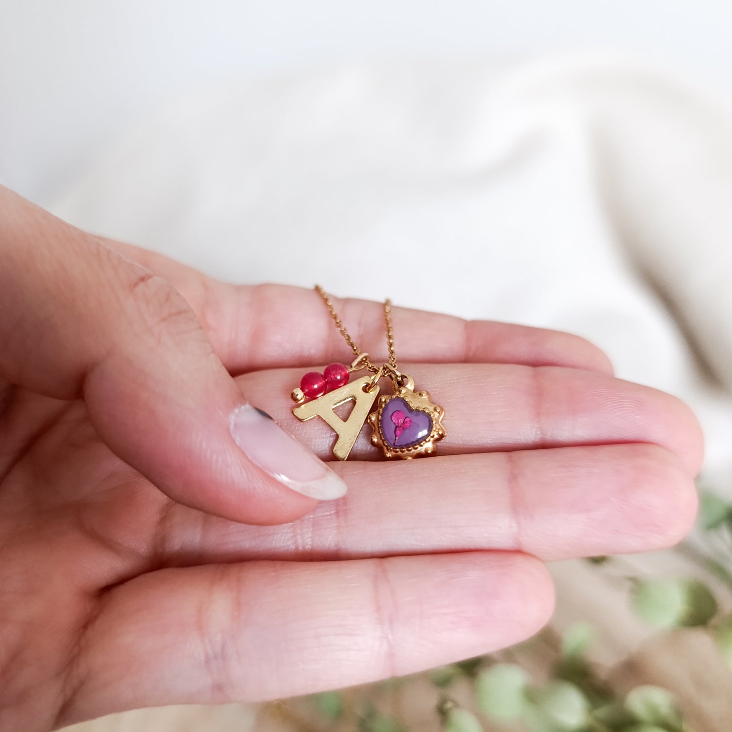 Collana con Lettera - Oro