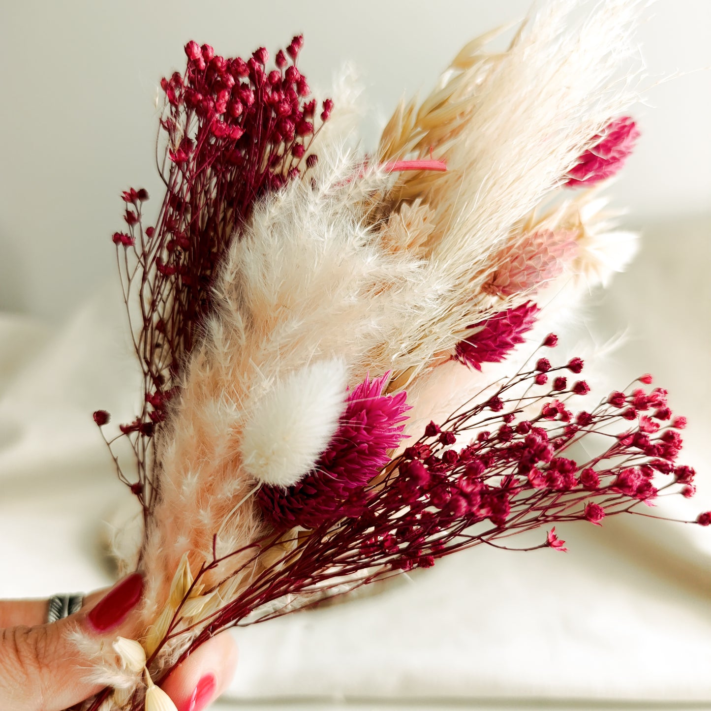 Bouquet di fiori secchi e stabilizzati