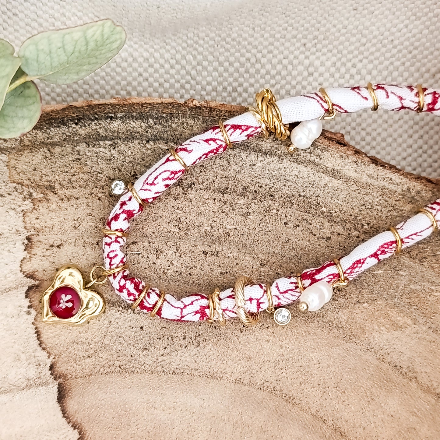 Collana Bandana Fantasia rossa