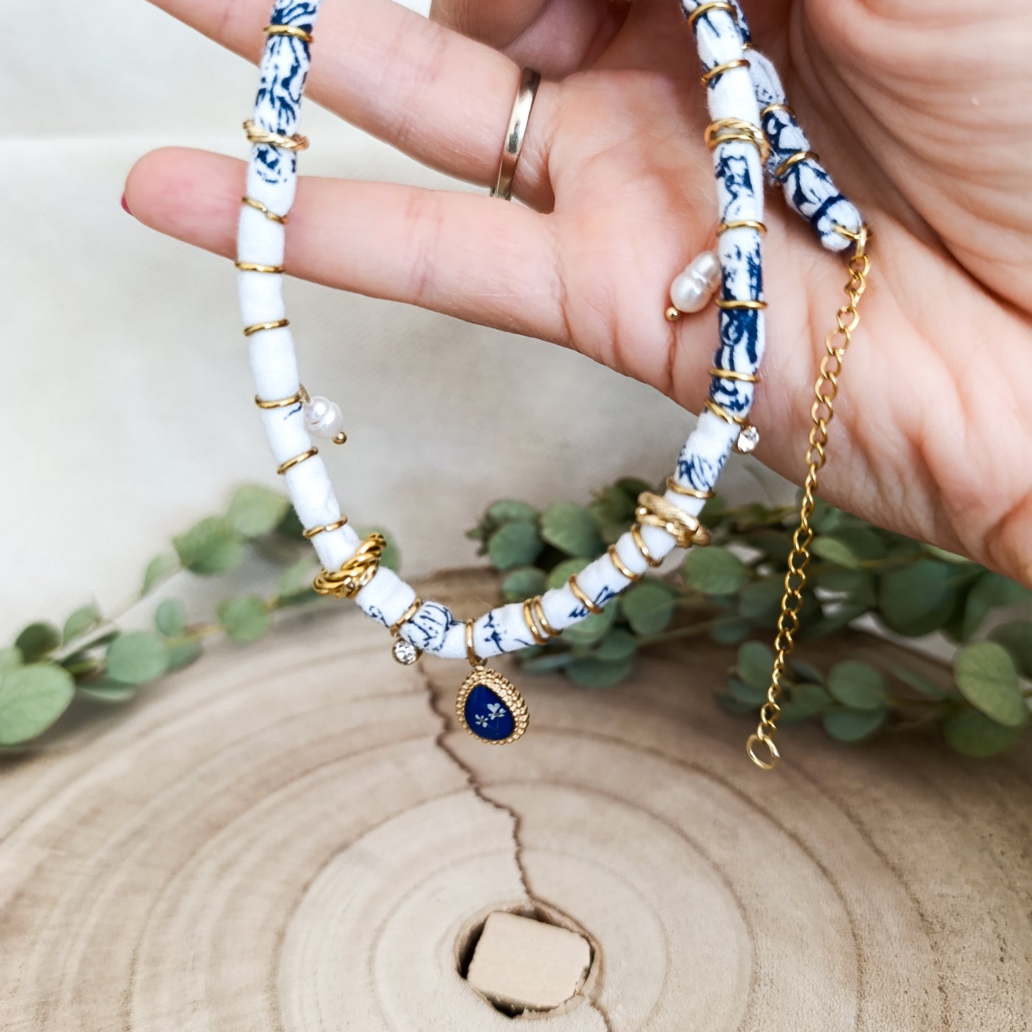 Collana Bandana Fantasia blu