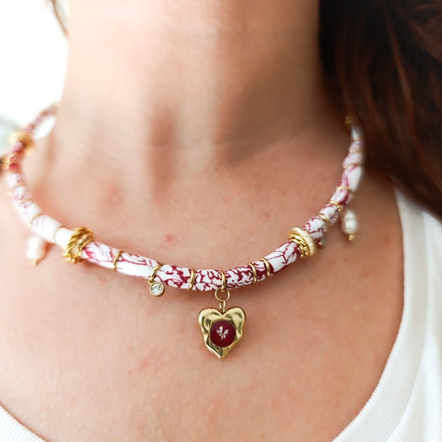 Collana Bandana Fantasia rossa